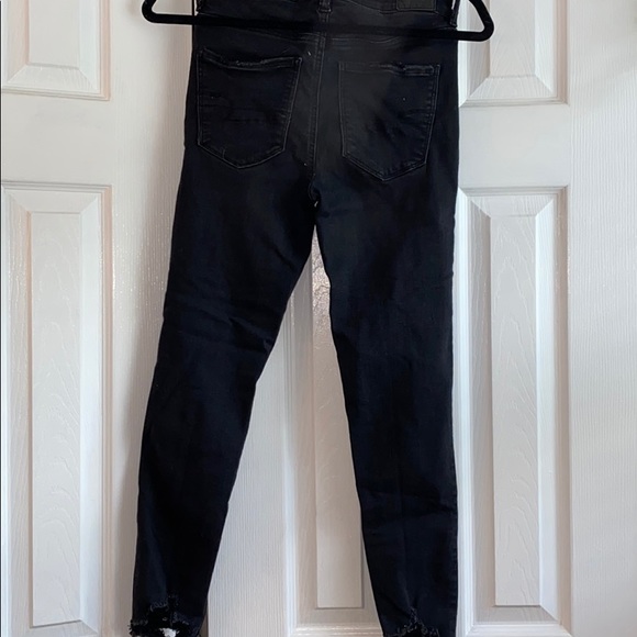 American Eagle Black Ripped Jeggings - Picture 2 of 5